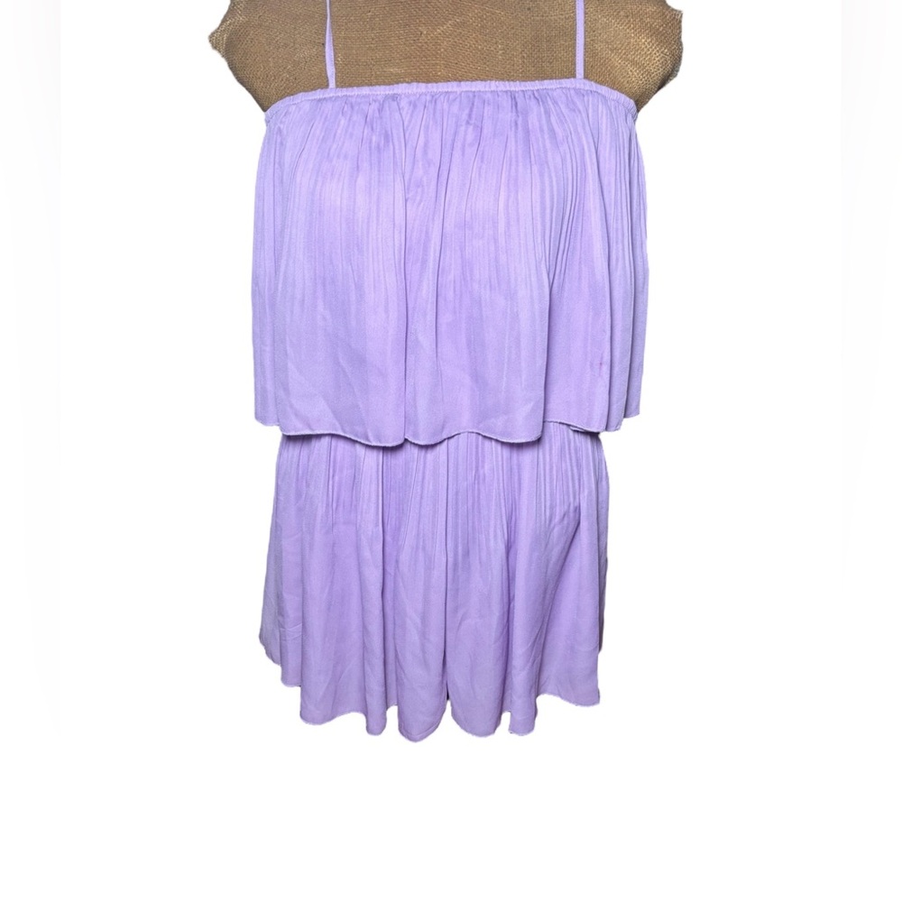 Pretty Garden Lavender Ruffle Romper Size L